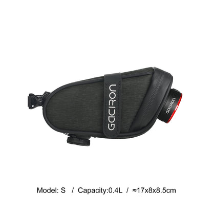 Gaciron BIRD NEST 300G Aero Saddle Bag with Magnetic Smart Taillight (S only)