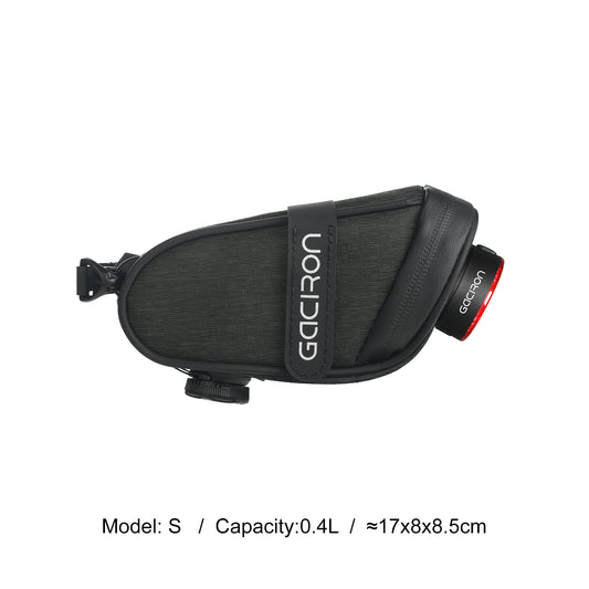 Gaciron BIRD NEST 300G Aero Saddle Bag with Magnetic Smart Taillight (S only)
